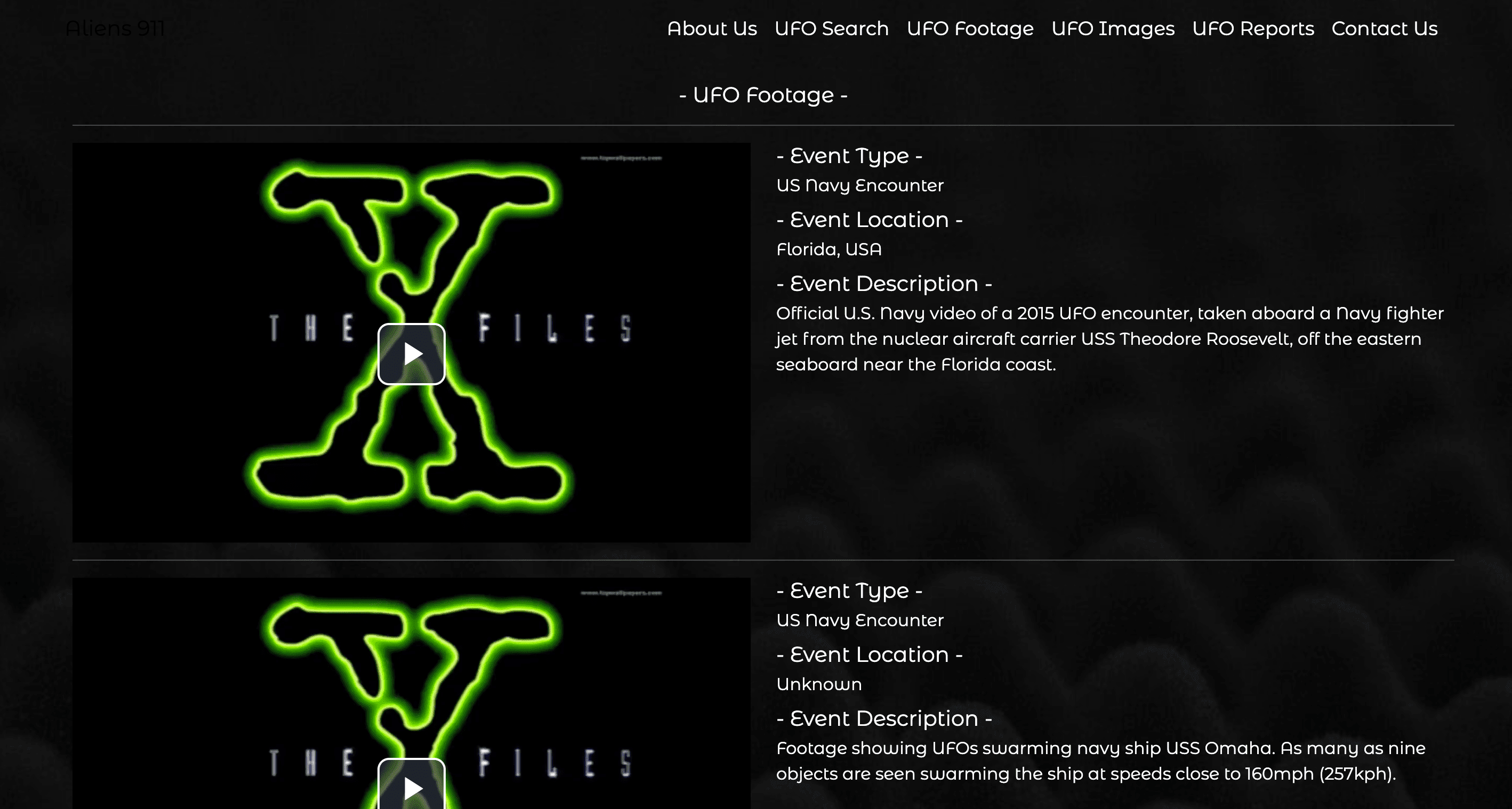 Alien 911 Contact Us Page Image